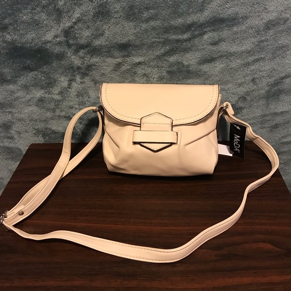 Handbags - Cream color Off white crossbody shoulder bag purse